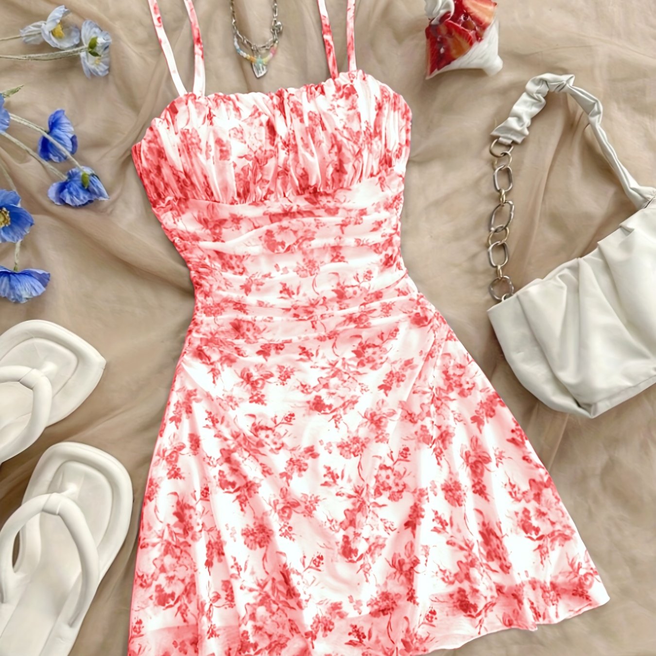 Elegant Floral Halter Dress for Every Season
