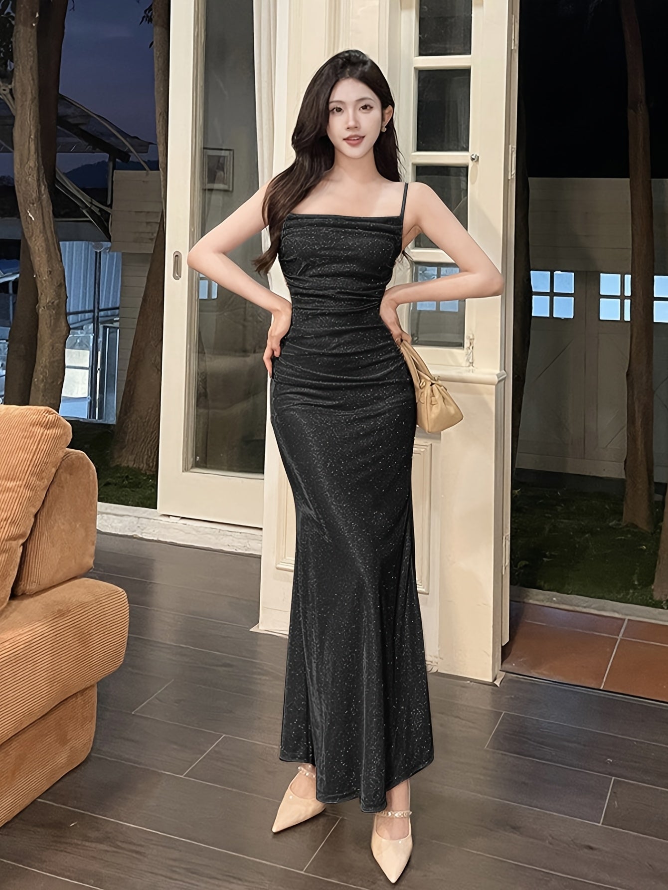 A Glamorous And Form-Fitting Party Dress for Women.