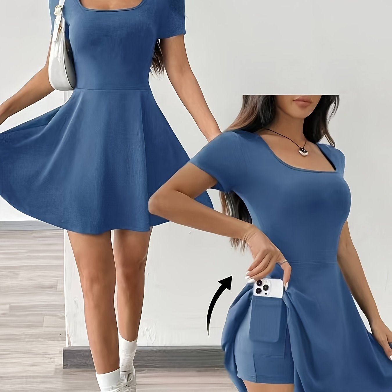 Elegant Pink Short Sleeve Dress - Summer Comfort Fit