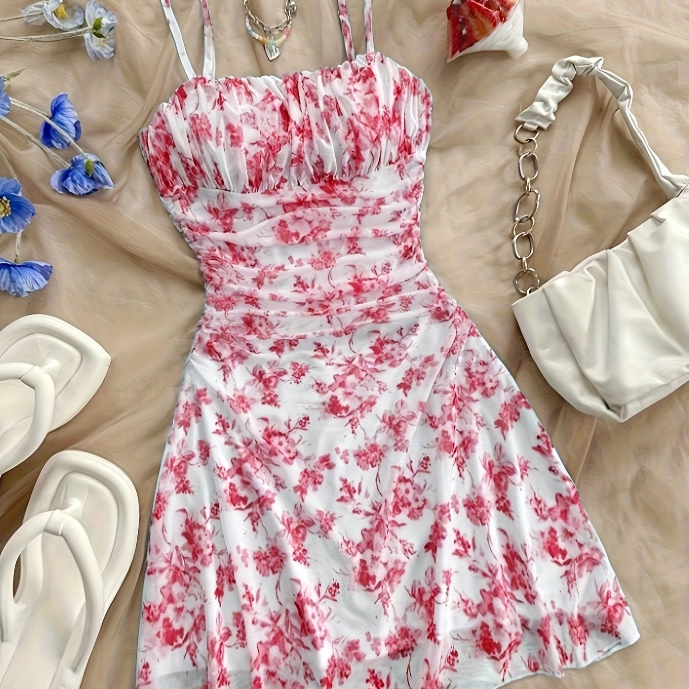 Elegant Floral Halter Dress for Every Season