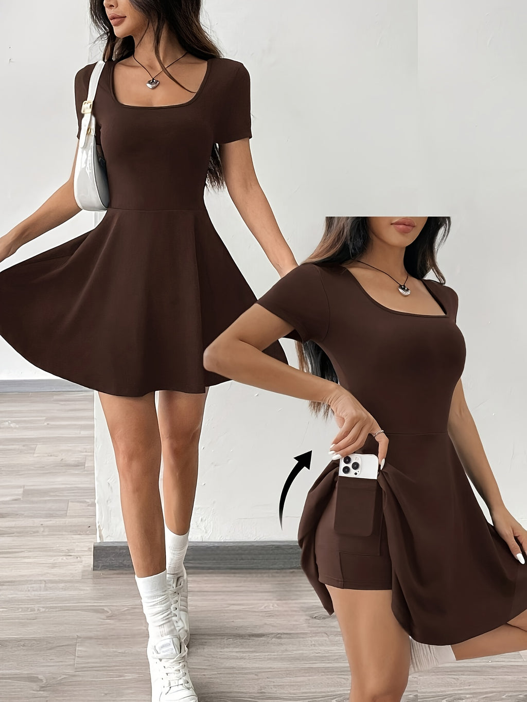 Women'S Pink Short Sleeve Dress - Casual, Comfort Fit, Perfect for Home & Fitness, Summer Style, Casual Dressing | Short Sleeve Dress | Comfortable Fit