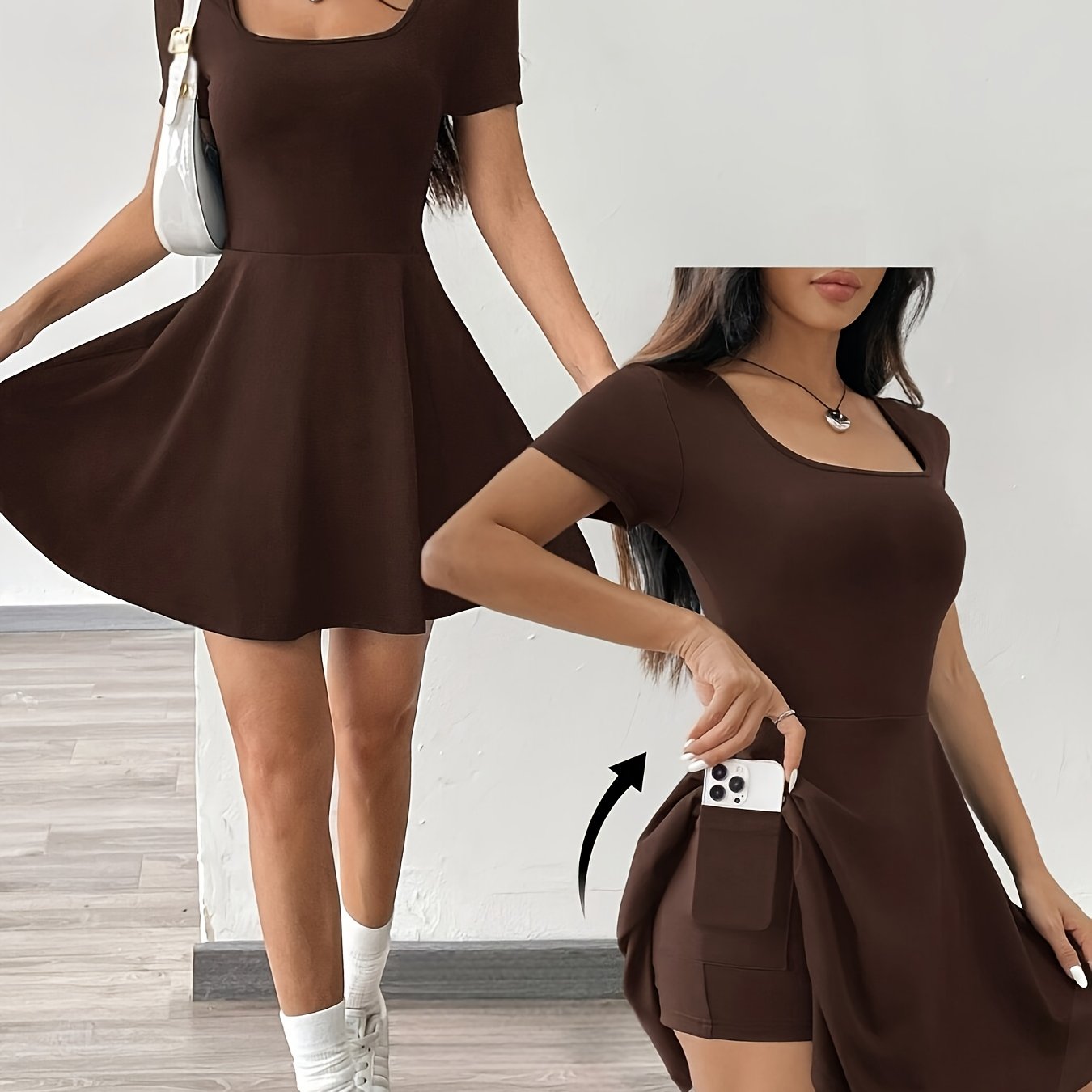 Elegant Pink Short Sleeve Dress - Summer Comfort Fit