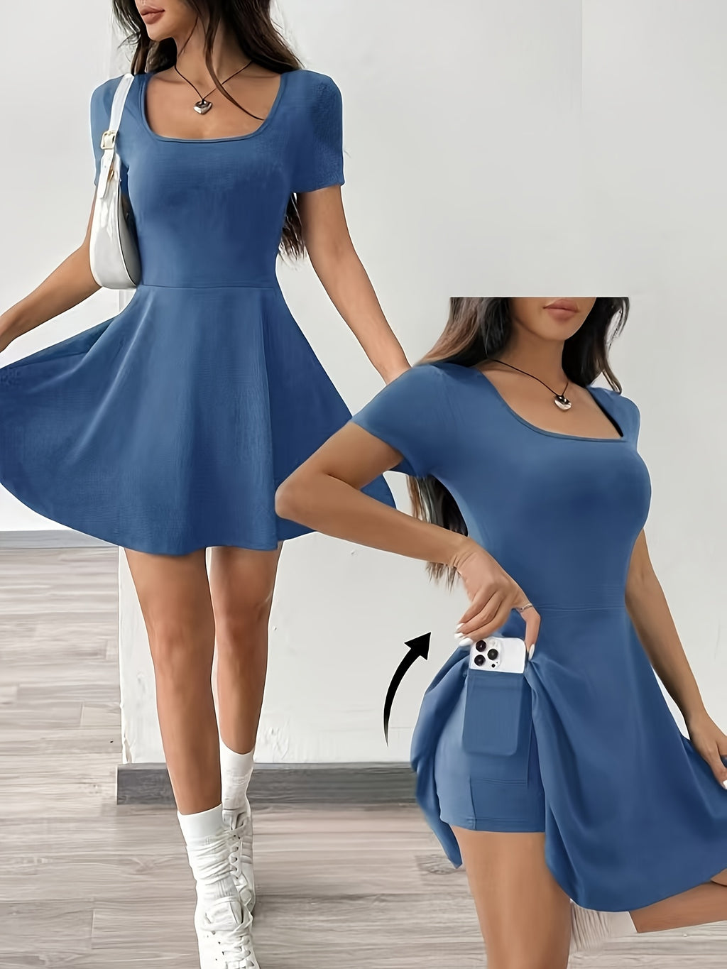 Women'S Pink Short Sleeve Dress - Casual, Comfort Fit, Perfect for Home & Fitness, Summer Style, Casual Dressing | Short Sleeve Dress | Comfortable Fit