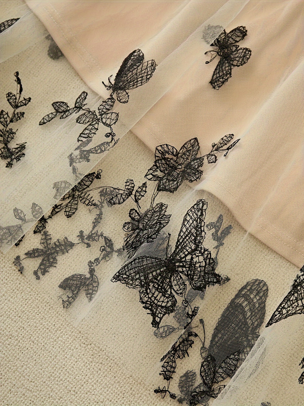 [Backless Design] Elegant Lace & Tulle Embroidered Cami Dress | Sleeveless, Backless | Women's | Spring & Summer Events | Floral Patterns