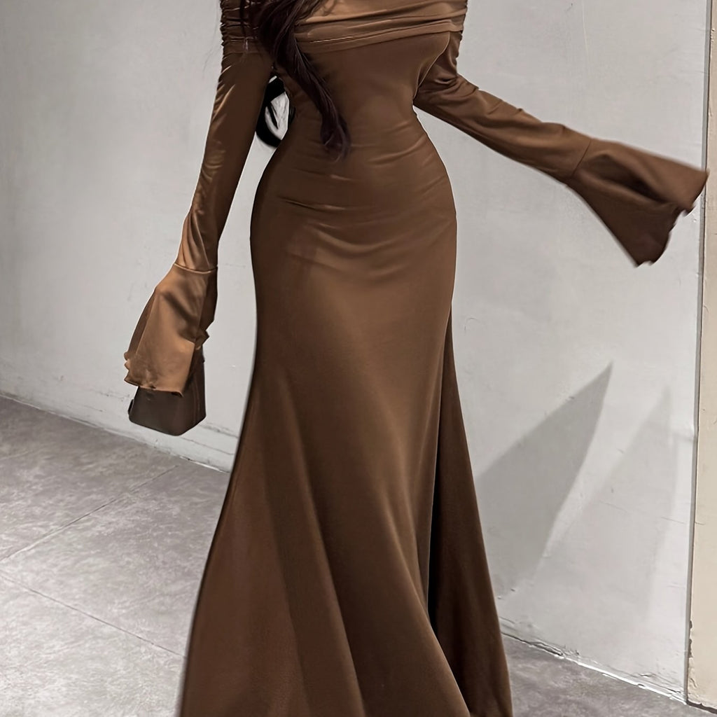 Elegant Off-the-Shoulder Formal Dress - Perfect for Special Occasions